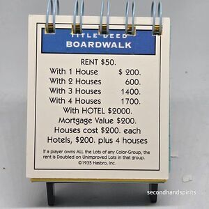 Hand-Assembled Monopoly-Themed Mini Journal -Boardwalk